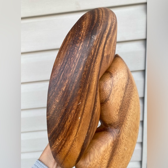 2 Vintage 2 Compartment Wooden Bowls Tray. 11.75” wide. - Picture 6 of 8